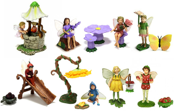 Flower Fairies Secret Garden Daisy Fairy w/ Butterfly
