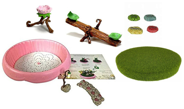 Flower Fairies Garden Secret Pink Planter Kit  & Accessory Kit