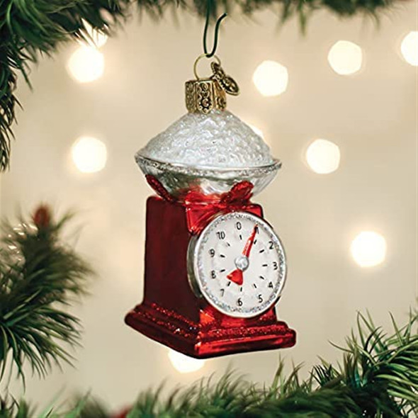 Old World Christmas Blown Glass Ornament for Christmas Tree, Kitchen Scale