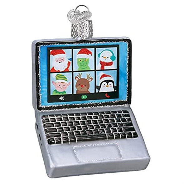 Old World Christmas Glass Blown Ornament, Virtual Friends, 4.5" (With OWC Gift Box)
