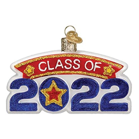 Old World Christmas Blown Glass Ornament for Christmas Tree, Class of 2022