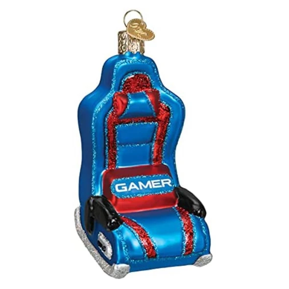 Old World Christmas Blown Glass Ornament for Christmas Tree, Gaming Chair