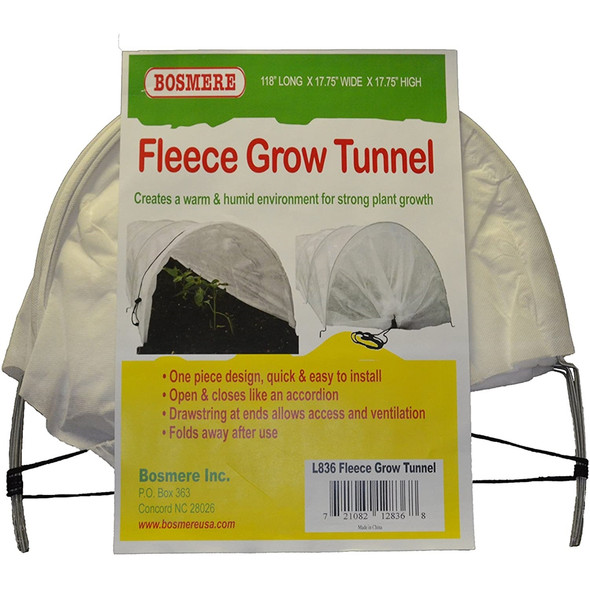 Bosmere L836 Fleece Tunnel Plant Row Cover, 10-Feet, Green