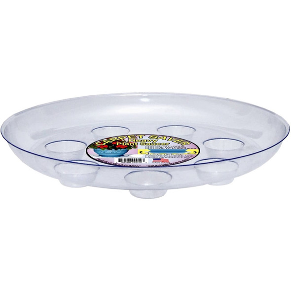 CWP Heavy-Duty Footed Carpet Saver Saucer – Durable Surface Protection, Clear, 14"