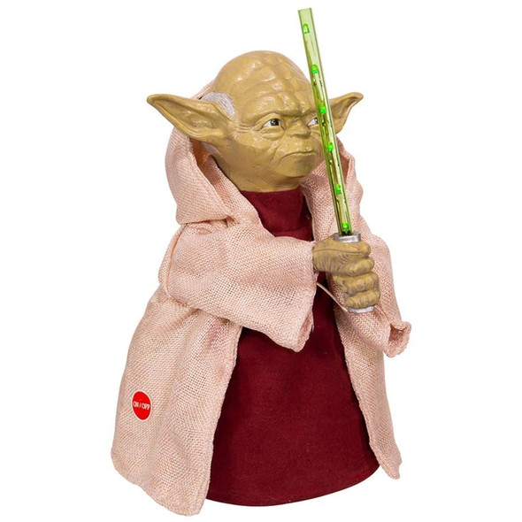 Kurt Adler Battery Operated Treetop, Star Wars Yoda with LED Light Saber, 12" Kurt Adler Battery Operated Treetop, Star Wars Yoda with LED Light Saber, 12"