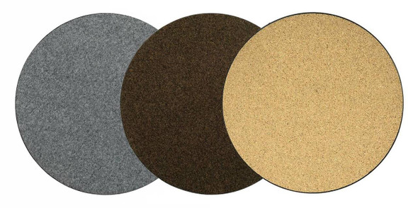 CWP Cork/Carpet Surface Protector/ Plant Saucer, Assorted Colors, 16" (3 Pack)