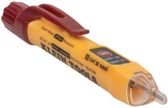 Klein Tools (#NCVT-2P) Non-Contact Voltage Tester, Dual Range, 12V-1000V AC