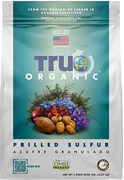 True Organic Prilled Sulphur, 5 lb bag