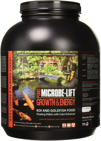 Ecological Labs (#MLLHGELG) Microbe Lift High Growth & Energy Fish Food, 5.4#