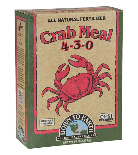 Down to Earth Organic Crab Meal Fertilizer Mix 4-3-0, 5 lb
