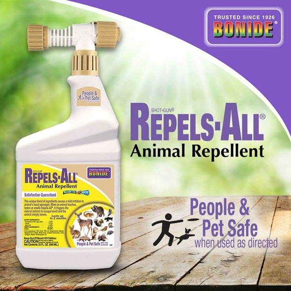 Bonide 240 Ready to Spray Repels All Animal Repellent, 32-Ounce
