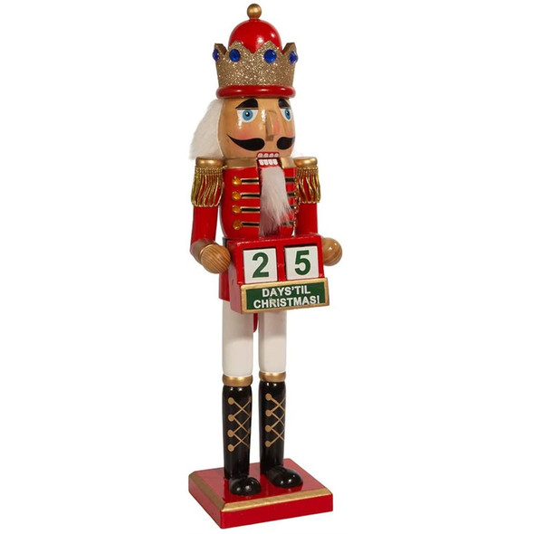 Kurt Adler Nutcracker King With Calendar, 15-inches