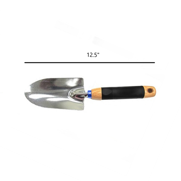 Gardener Select Gardening Metal Hand Held Trowel with Foam Grip, Black/Silver, 12.5"