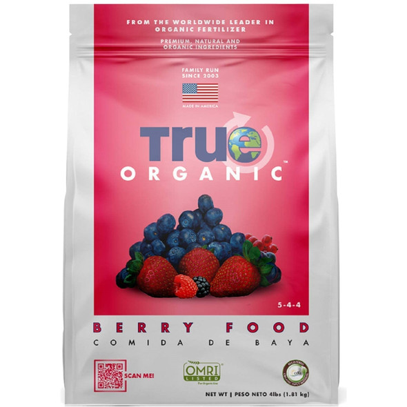TRUE Organic Berry and Fruit Plant Food, CDFA, OMRI for Organic Gardening, 4lb