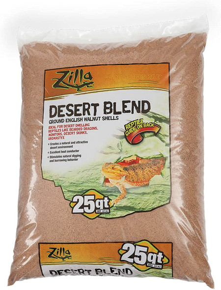 Zilla Heat Conducting Ground English Walnut Shells Desert Blend, 25 qt