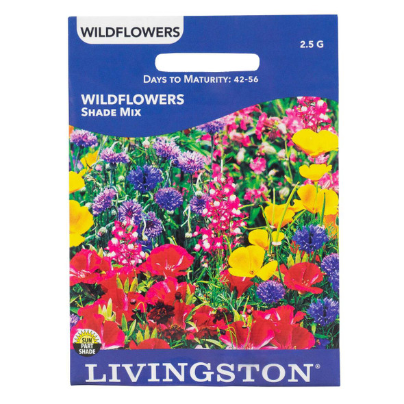 Livingston Seed Wildflower Part Shade Mix Seeds Packet