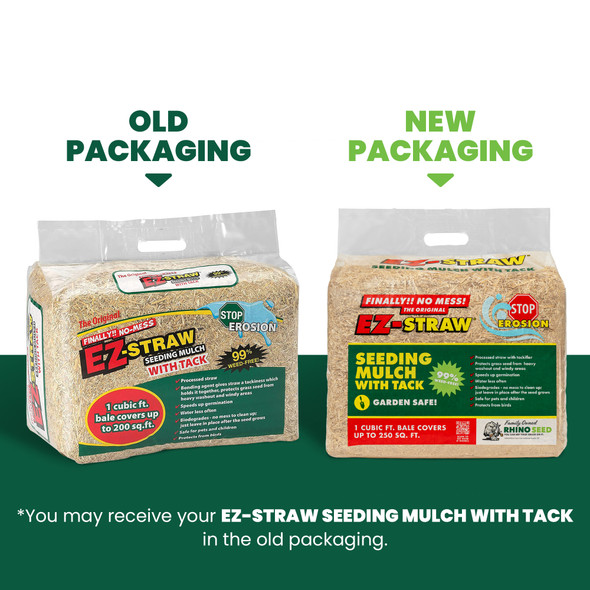 EZ-Straw Seeding Mulch with Tack - Biodegradable Processed Straw, 1 cu. ft. Bale (Covers 250 sq. ft.)