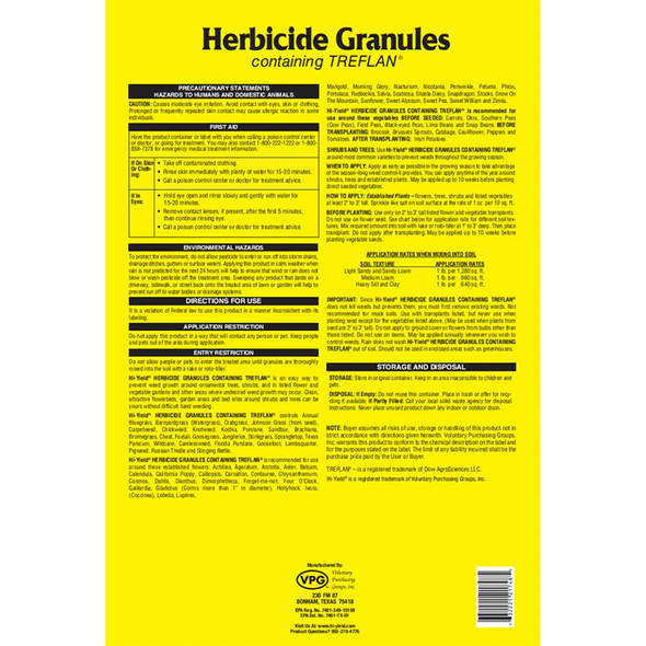 Hi-Yield Herbicide Granules Weed and Grass Preventer, 15 Pound Bag