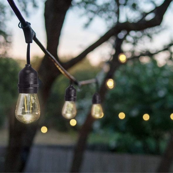 Sterno Home Vintage-Style Outdoor LED String Lights, Black, 48 Feet Sterno Home Vintage-Style Outdoor LED String Lights, Black, 48 Feet