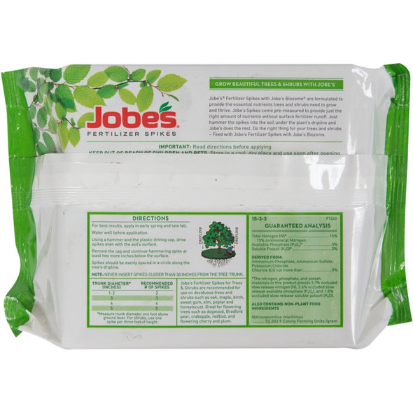 Jobe's Tree and Shrub Fertilizer Spikes, 9 Spikes Per Package