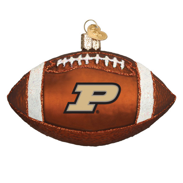 Old World Christmas Glass Tree Ornament, Purdue University Football (With OWC Gift Box)