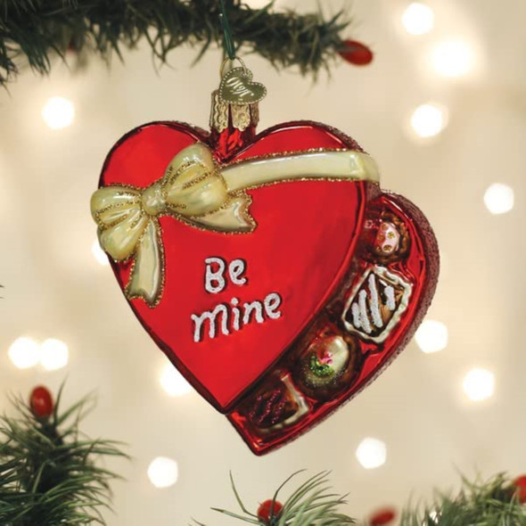 Old World Christmas Glass Blown Tree Ornament, Valentine Chocolates