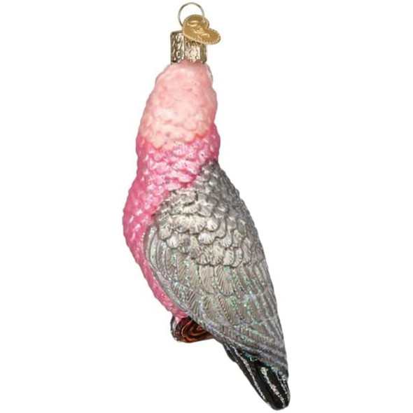 Old World Christmas Rose-Breasted Cockatoo Glass Blown Ornament for Christmas Tree