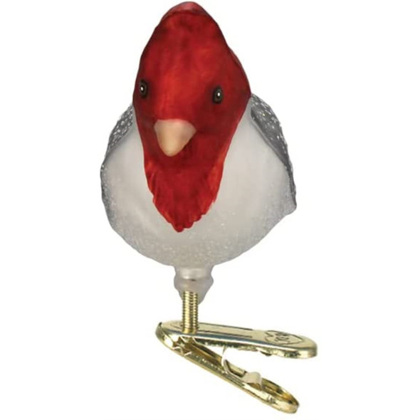 Old World Christmas Glass Blown Ornament for Christmas Tree, Red Crested Cardinal