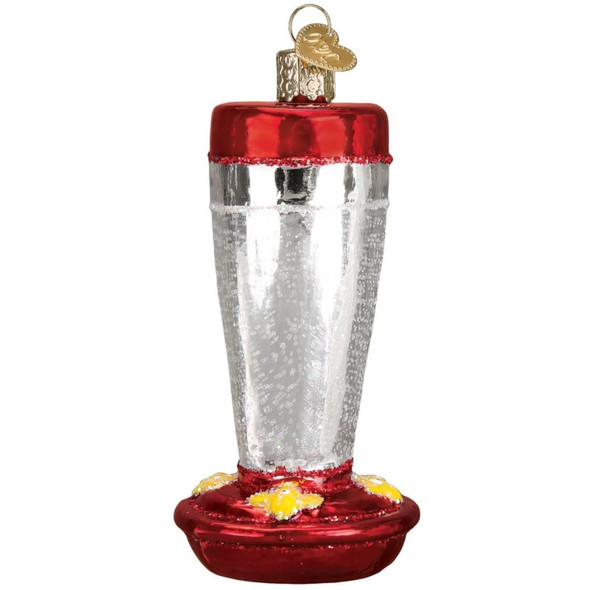 Old World Christmas Glass Blown Ornament for Christmas Tree, Hummingbird Feeder