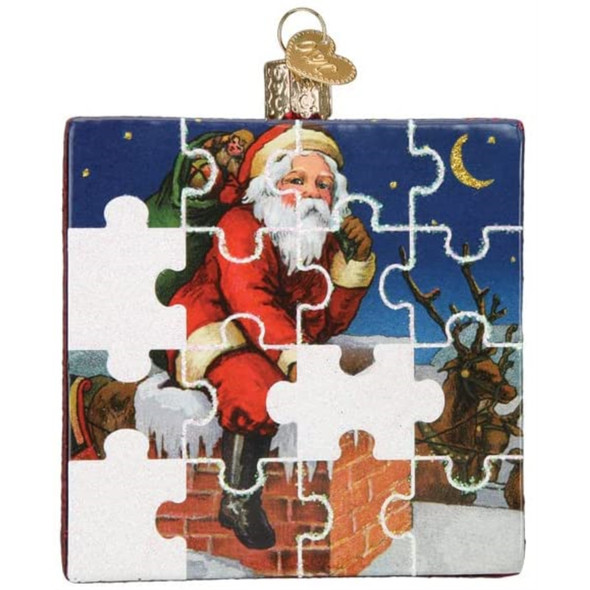 Old World Christmas Glass Blown Tree Ornament, Santa Jigsaw Puzzle