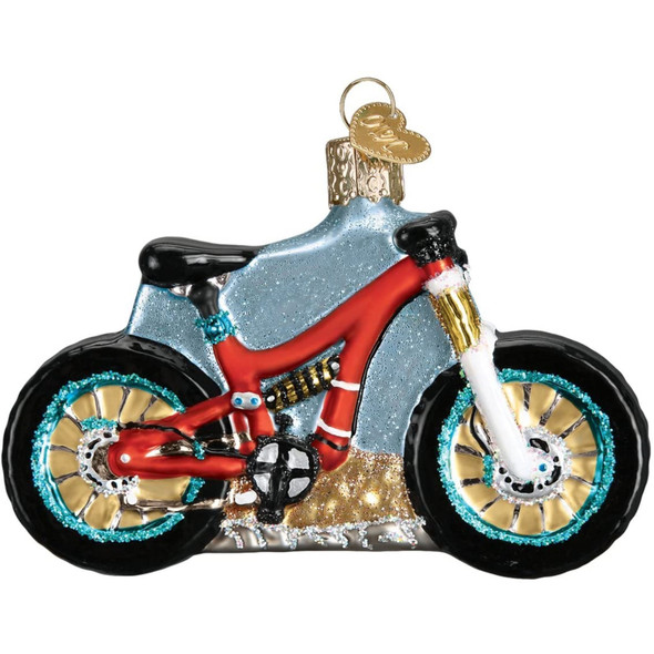 Old World Christmas Glass Blown Tree Ornament, Mountain Bike (With OWC Gift Box)