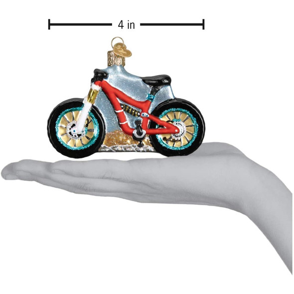 Old World Christmas Glass Blown Ornament for Christmas Tree, Mountain Bike