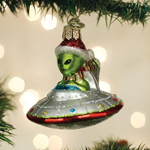 Old World Christmas Glass Blown Ornament for Christmas Tree, Christmas UFO