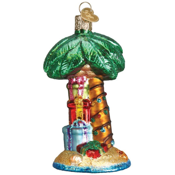 Old World Christmas Glass Blown Ornament for Tree, Christmas Palm Tree