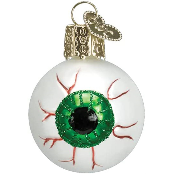 Old World Christmas Green Evil Eye Glass Blown Ornament, Christmas Tree