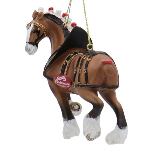 Kurt Adler Resin Christmas Tree Ornament, Budweiser Clydesdale Horse