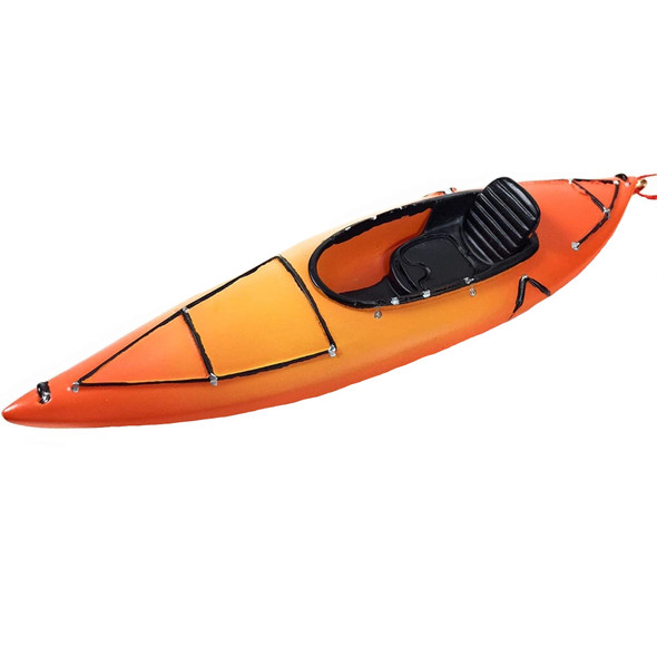 Kurt Adler Resin Kayak Christmas Tree Ornament, Orange, 5"