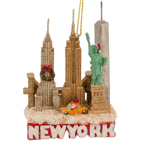 Kurt Adler Tall City Travel New York City Ornament