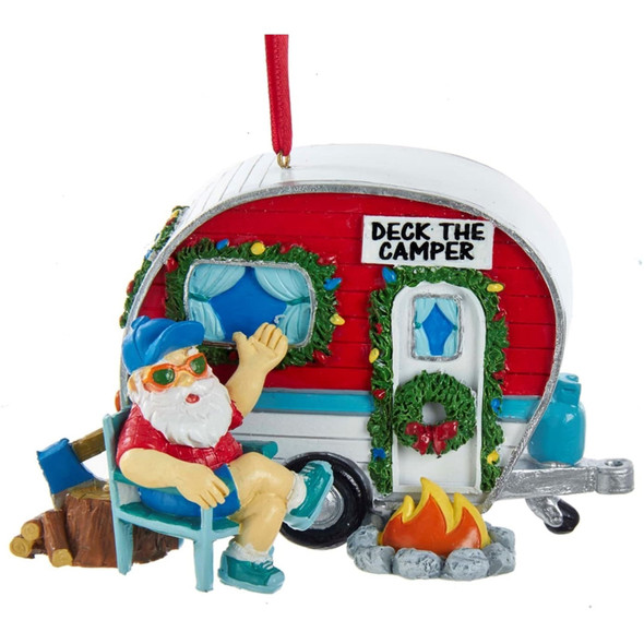 Kurt Adler Vintage Santa Camper Christmas Tree Ornament