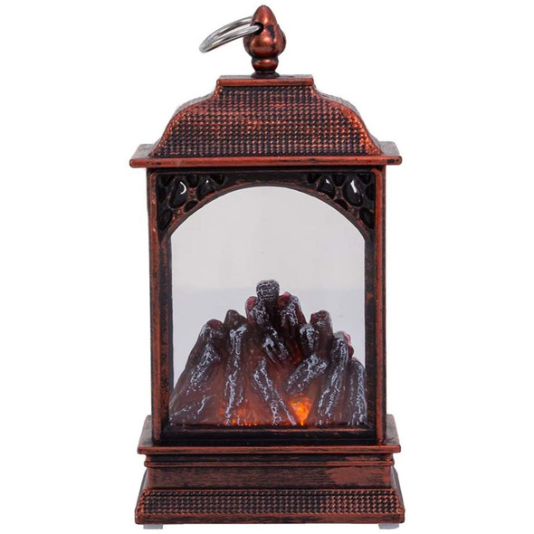 Kurt Adler Battery-Operated LED Fireplace Lantern, 5.3"