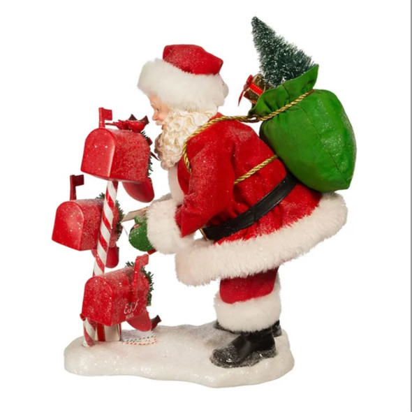 Kurt Adler Fabriche Santa with Mailbox Figurine, 10.5??