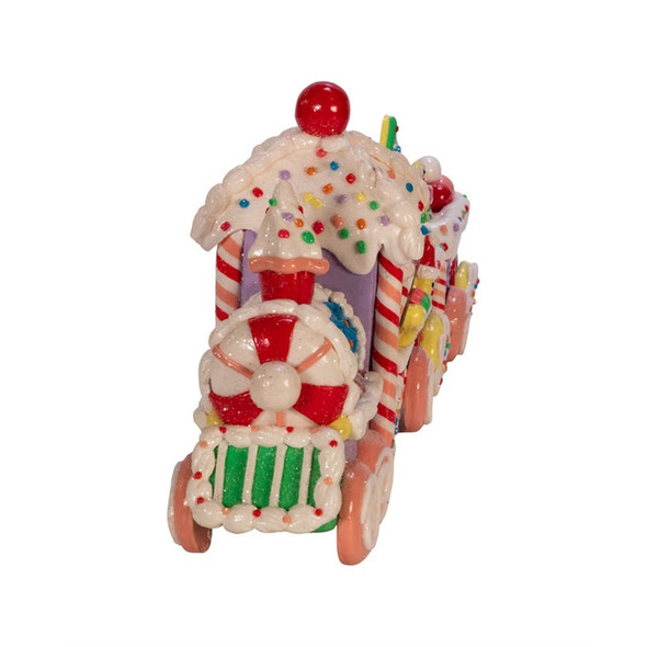 Kurt Adler Christmas Figurine, Clay dough Gingerbread Train Set, 13.5in