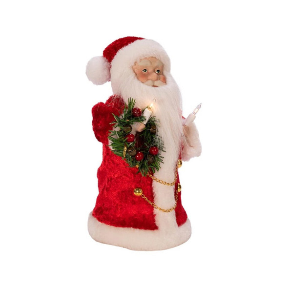 Kurt S. Adler 10-Light Santa Treetop, 10"