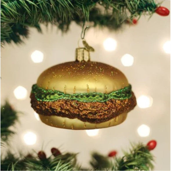 Old World Christmas Blown Glass Ornament for Christmas Tree, Chicken Sandwich