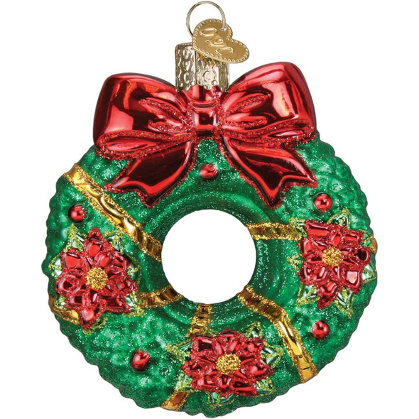 Old World Christmas Blown Glass Ornament for Christmas Tree, Christmas Wreath