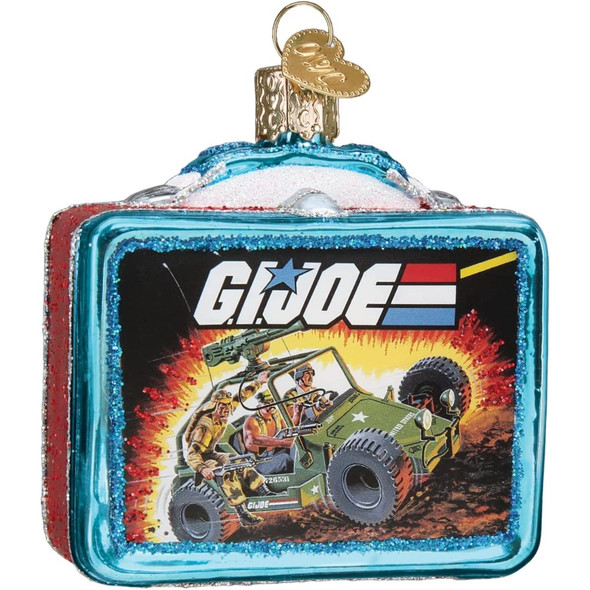 Old World Christmas Blown Glass Ornament for Christmas Tree, G.I. Joe Lunchbox