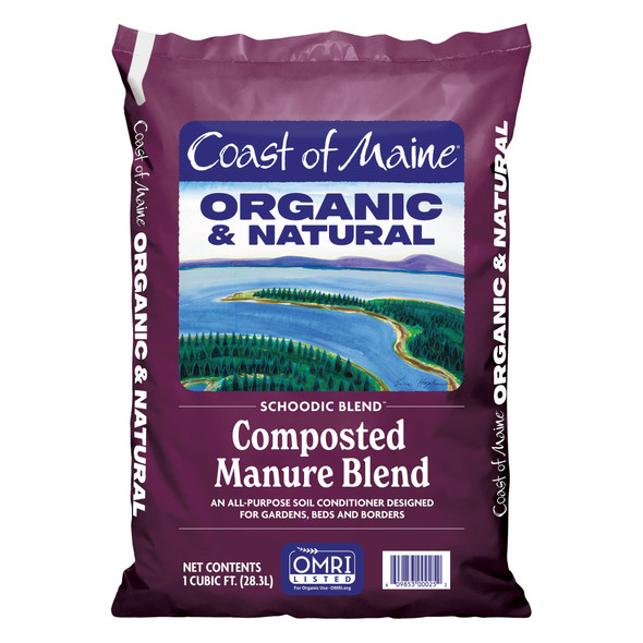 Coast of Maine Schoodic Blend, Organic and Natural Composted Manure Blend, 1 cu ft