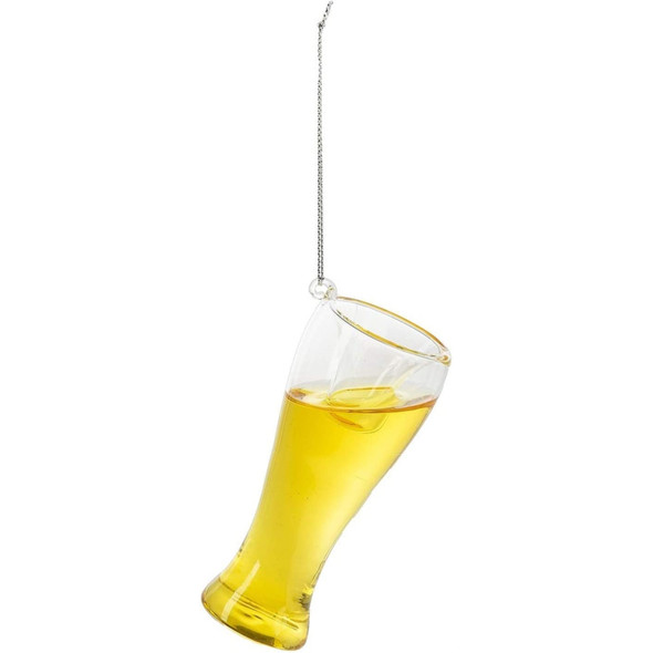 Ganz Christmas Cheer Beer Glass Ornament, with Liquid Inside (to Resemble Beer)