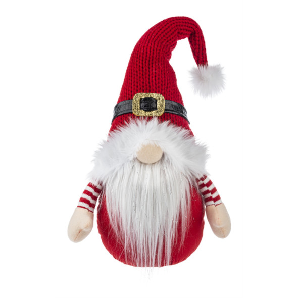 Ganz Plush Santa Gnome – Soft Holiday Figurine for Mantle, Shelf or Tabletop, 25"