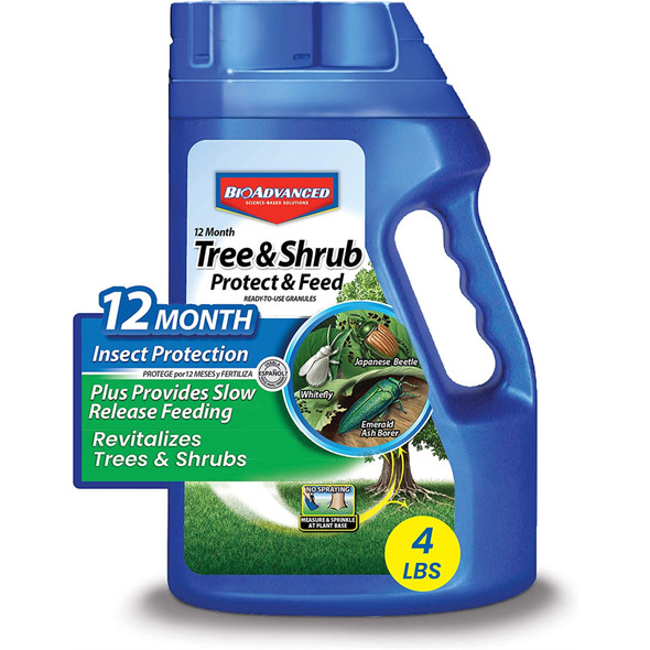 BioAdvance 12 Month Tree and Shrub Protect and Feed Granules, 4LB Bag